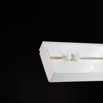 Rail PVC 1 voie Blanc - Kit complet - De 100 à 400 cm